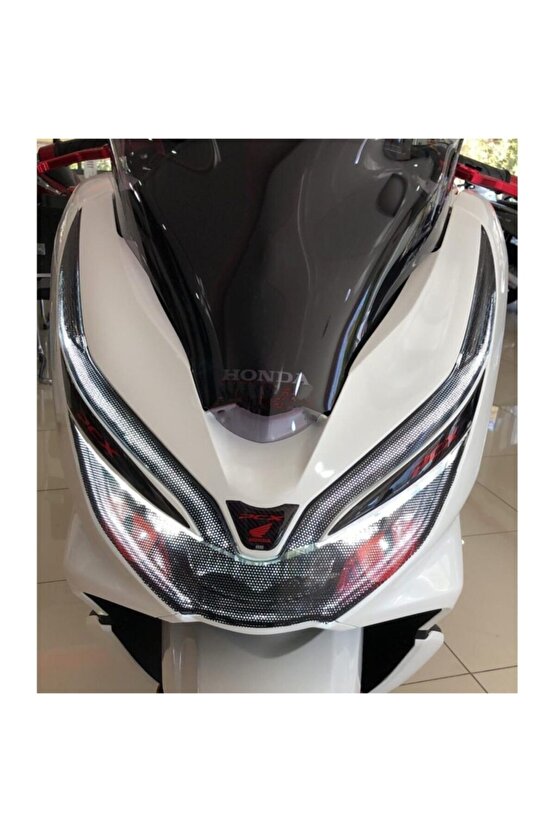 Gri Honda Pcx Far Stiker+far Kaşı 2018-2019-2020 Uyumlu