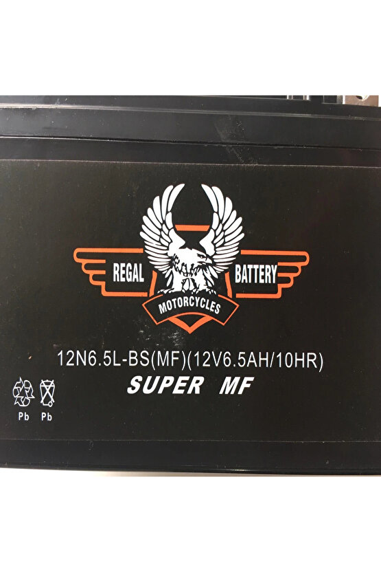 Akü 12n6,5l-bs(mf) 12v 6,5 Ah Motosiklet