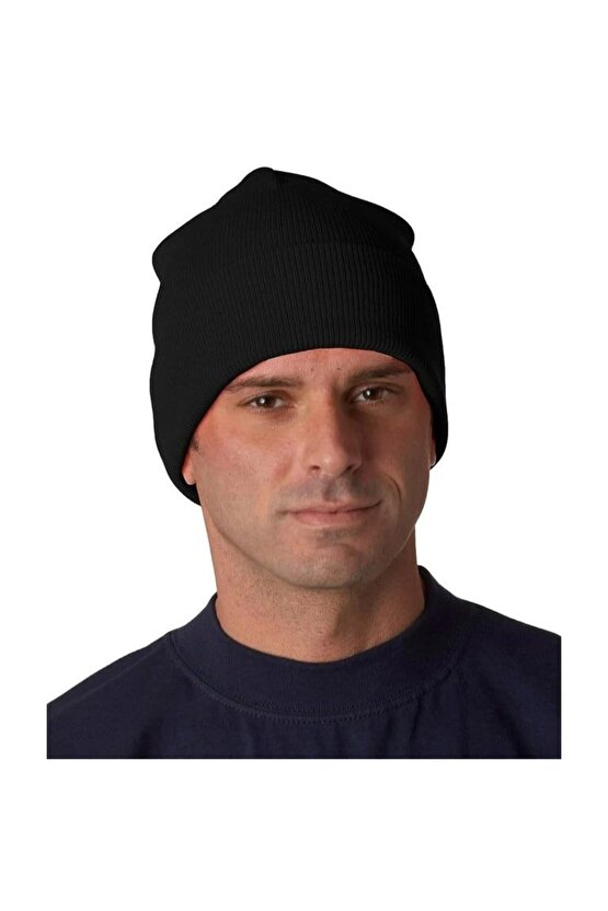 Tam Kalıp Kışlık Triko Bere - Siyah