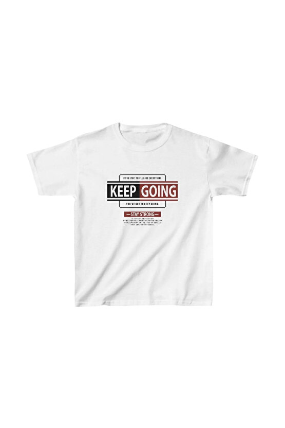 Unisex Çocuk Baskılı T-Shirt - Beyaz