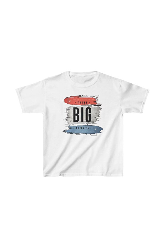 Unisex Çocuk Baskılı T-Shirt - Beyaz