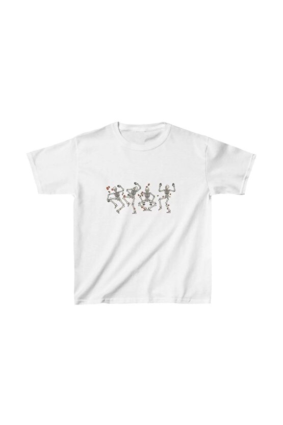 Unisex Çocuk Baskılı T-Shirt - Beyaz