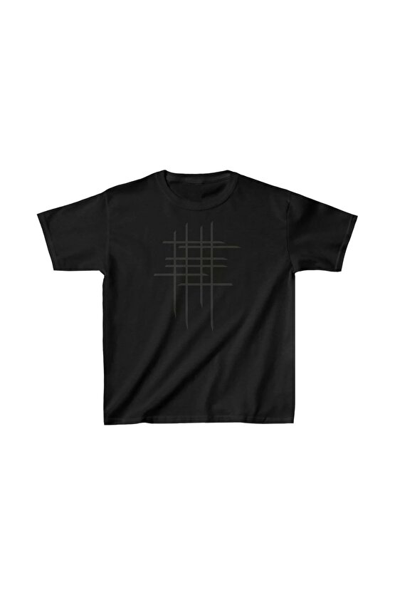 Çocuk Unisex Baskılı T-Shirt - Siyah