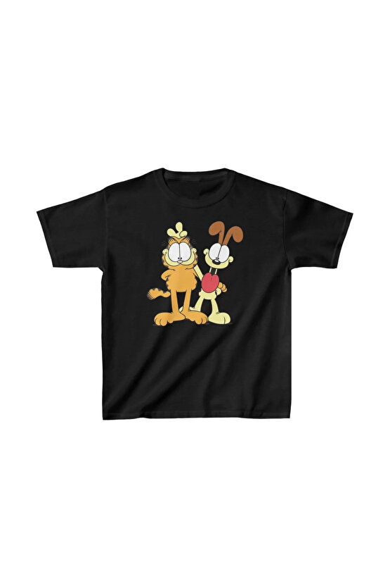 Çocuk Unisex Baskılı T-Shirt - Siyah