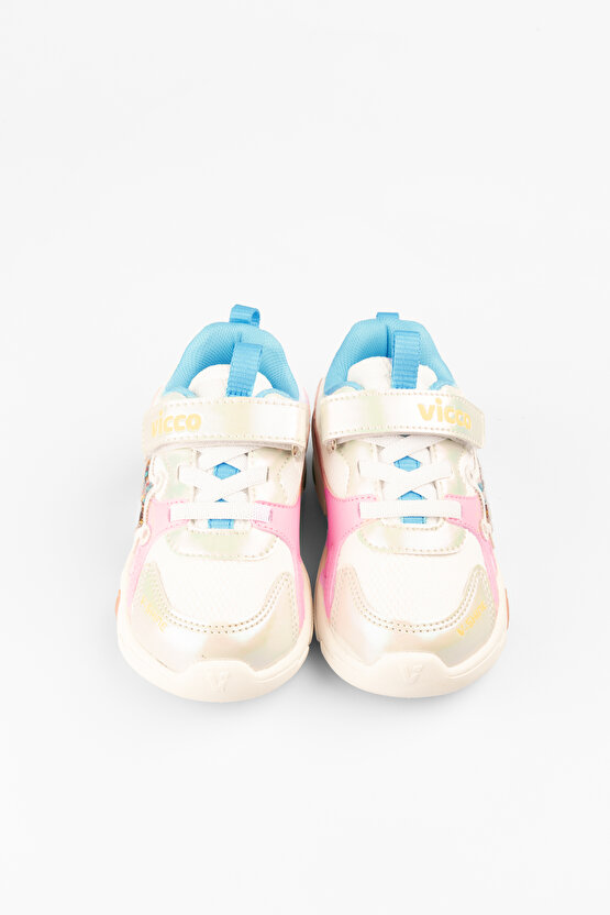 Queen Işıklı Kız Bebek Beyaz Spor Ayakkabı