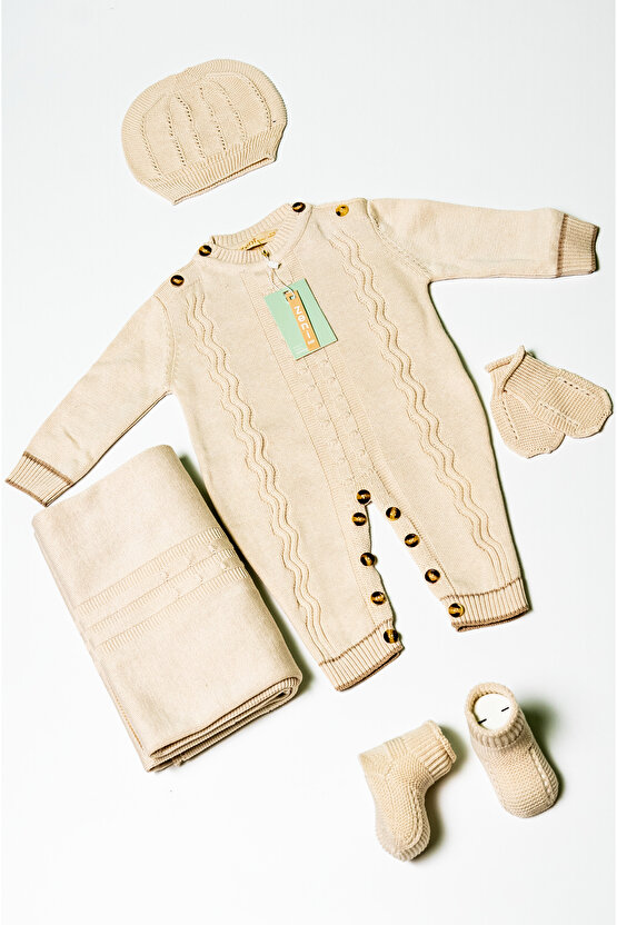 Yeni Doğan 5li Triko Tulum Set