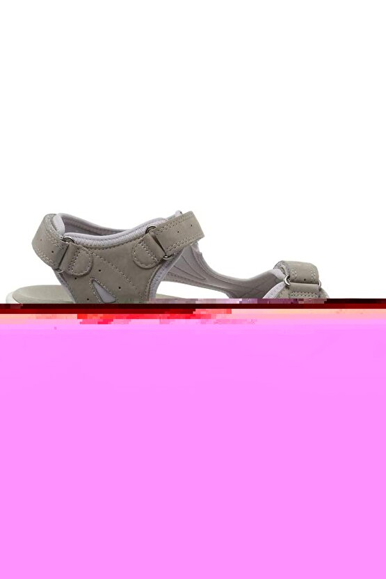 Kadın Gri Siris Nubuk Deri Sandalet
