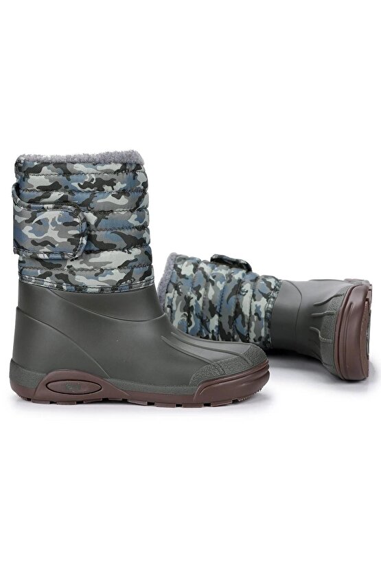 W10210-042 Topo Ski Camo Çocuk Günlük Bot