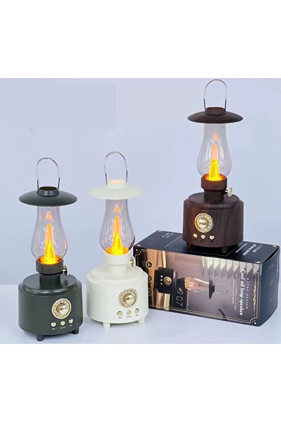 C210 BLUETOOTH HOPARLÖR NOSTALJİK GAZ LAMBASI GÖRÜNÜMLÜ AMBİANS RETRO ŞARJLI HOPARLÖR FM RADYO