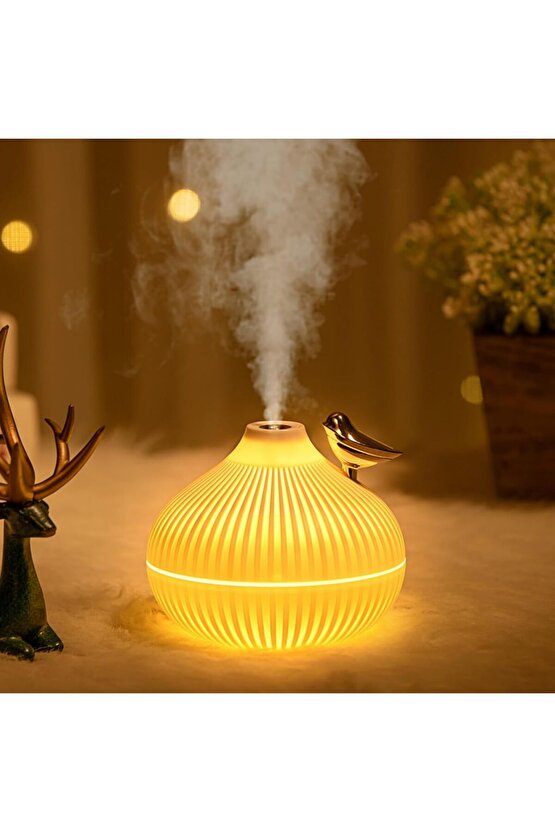 ODA HAVA NEMLENDİRİCİ HUMUDİFİER 3 MOD LED IŞIKLI BUHAR MAKİNESİ 300ML AROMA DİFİZÖR