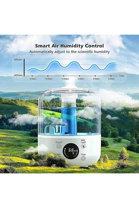 3L HUMUDİFİER ODA HAVA NEMLENDİRİCİ BUHAR MAKİNESİ AROMA DİFİZÖR BÜYÜK BOY KUMANDALI