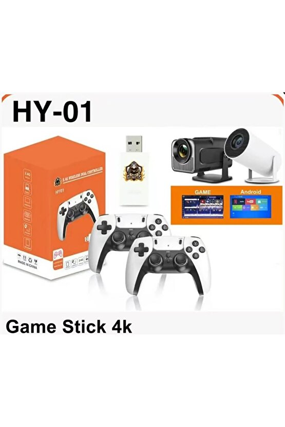 HY01 2.4G WİRELESS DUAL CONTROLLER KABLOSUZ USB OYUN KOLU 2 ADET 64GB HAFIZA KARTI OYUN YÜKLÜ