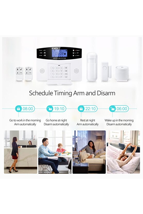 EV VE İŞYERİ İÇİN UZAKTAN KUMANDALI ALARM SİSTEMİ WİFİ-GSM HATLI HAREKET SENSÖRLÜ ŞARJLI ALARM SETİ