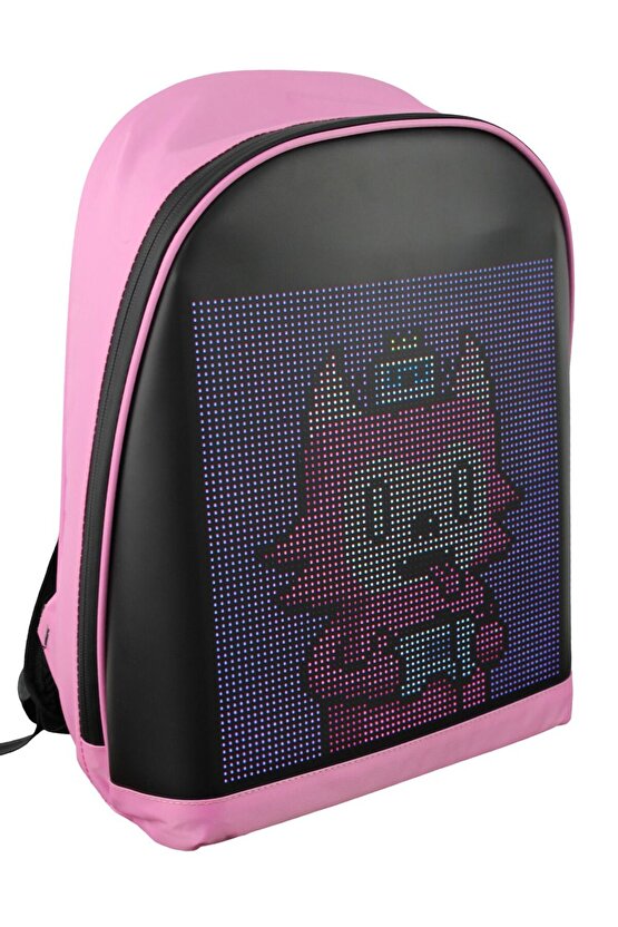 Led Ekranlı Motorsiklet Çantası Bluetooth APP Kontrollü Okul Sırt Çantası Gift Yazı Resim Pixell