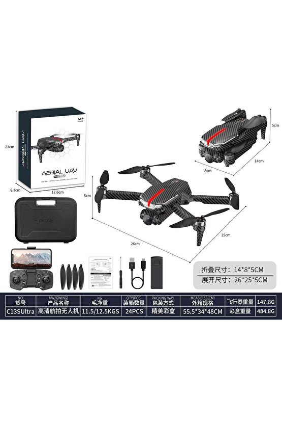 ÇİFT KAMERA DRONE UZAKTAN KUMANDA APP DESTEKLİ QUADCOPTER TEK TUŞ İNİŞ KALKIŞ 360 ROLL