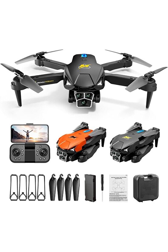 ÇİFT KAMERA VE BATARYALI DRONE UZAKTAN KUMANDALI APP DESTEKLİ QUADCOPTER TEK TUŞ İLE İNİŞ KALKIŞ