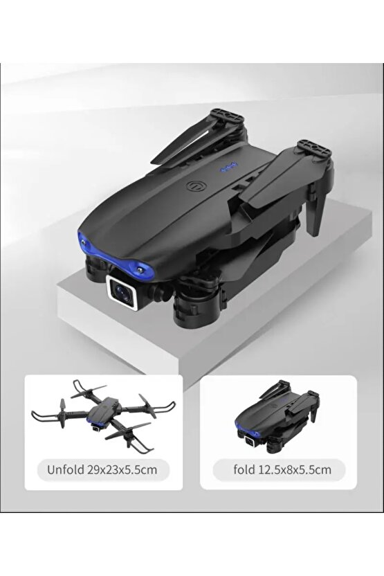 ÇİFT KAMERA VE BATARYALI DRONE UZAKTAN KUMANDALI APP DESTEKLİ QUADCOPTER TEK TUŞ İLE İNİŞ KALKIŞ