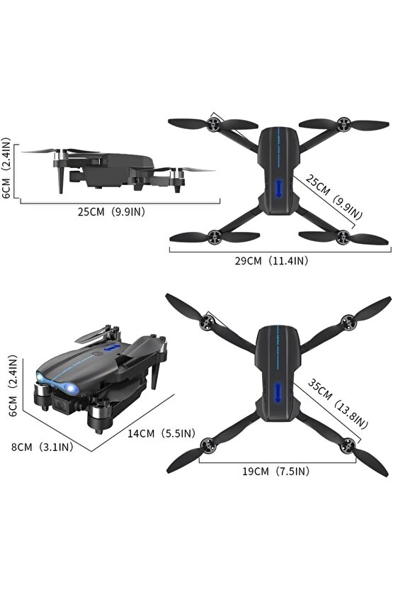 ÇİFT KAMERA VE BATARYALI DRONE UZAKTAN KUMANDALI APP DESTEKLİ QUADCOPTER TEK TUŞ İLE İNİŞ KALKIŞ