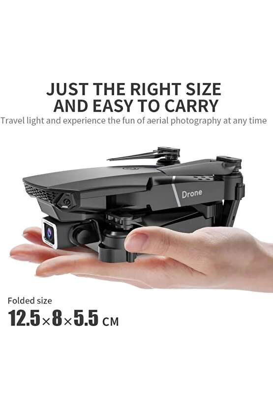 998 PRO DRONE UZAKTAN KUMANDALI KAMERALI QUADCOPTER KATLANABİLİR MİNİ IŞIKLI DRONE