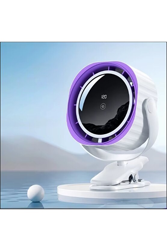 KLİPSLİ FAN MASAÜSTÜ BEBEK ARABASI ŞARJLI MANDALLI VANTİLATÖR 1800RPM 3600MAH