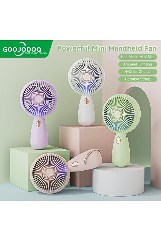 ŞARJLI EL FANI MİNİ VANTİLATÖR 3 HIZ KADEMELİ HAVA SOĞUTUCU SERİNLETİCİ MİNİ KLİMA