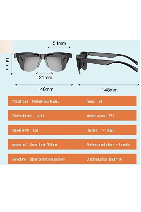 spor müziği için Bluetooth kulaklık güneş gözlüğü UV dokunmatik akıllı bluetooth hoparlör gözlük