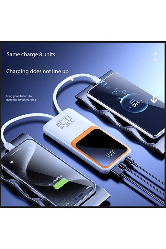 22.5W PD POWERBANK HIZLI ŞARJ DİJİTAL GÖSTERGE QUİCK CHARGE 3.0 TYPE-C TAŞINABİLİR ŞARJ ALETİ 5V-3A