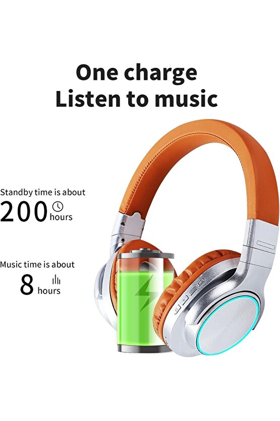 BLUETOOTH KULAKLIK SD KART VE AUX GİRİŞLİ ŞARJLI KABLOSUZ KULAKLIK MİKROFONLU FM RADYOLU SUPER BASS