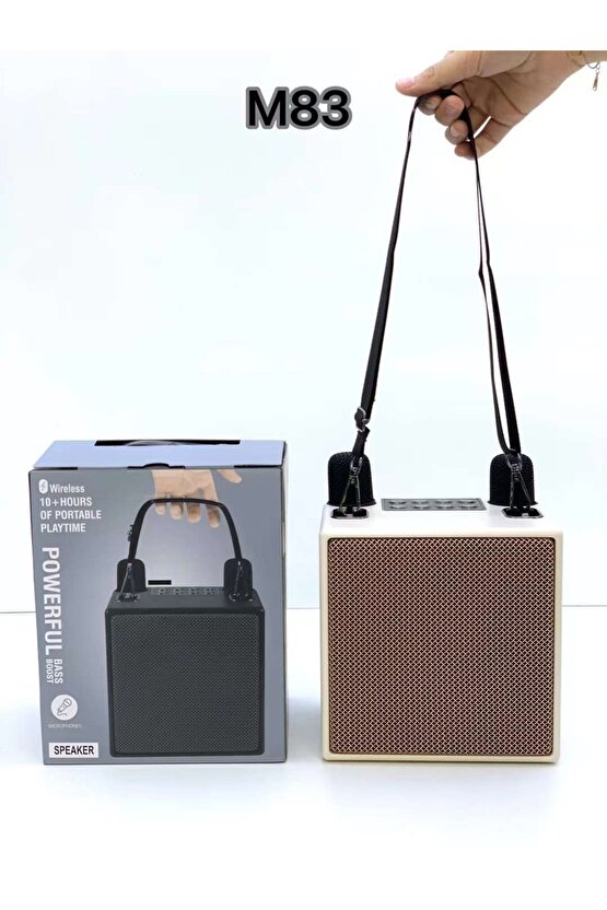 ÇİFT MİKROFONLU BLUETOOTH SPEAKER ŞARJLI KABLOSUZ KARAOKE HOPARLÖR PARTY BOX SES BOMBASI