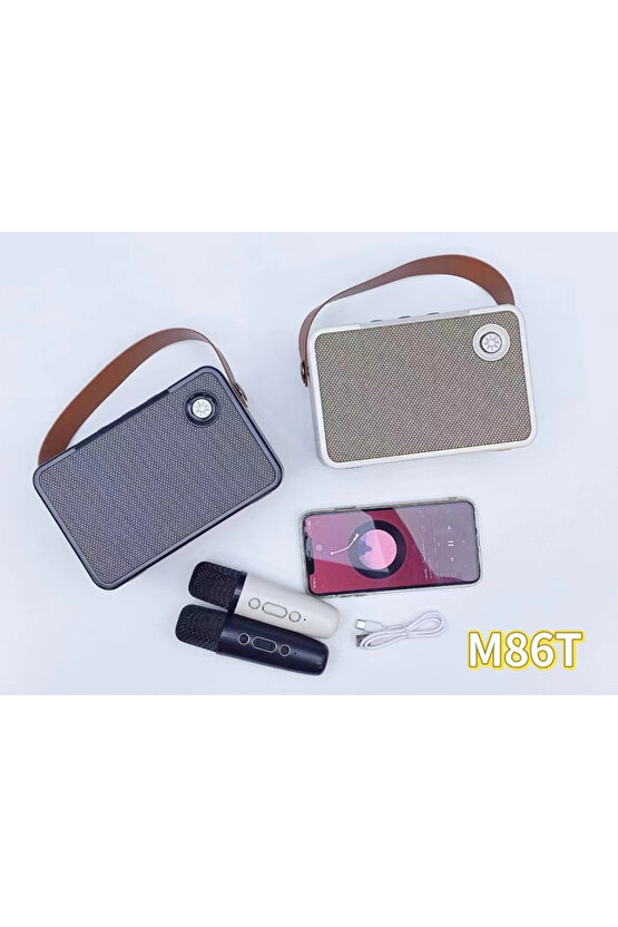 MİKROFONLU BLUETOOTH SPEAKER ŞARJLI KABLOSUZ KARAOKE HOPARLÖR PARTY BOX SES BOMBASI