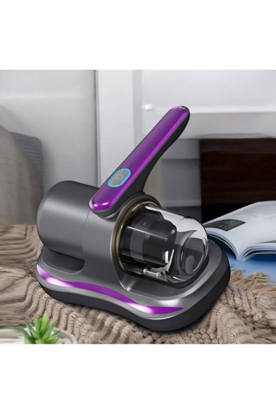 ŞARJLI YATAK SÜPÜRGESİ 100W KABLOSUZ TOZ TOPLAMA UV IŞIKLI AKAR TEMİZLEME CİHAZI