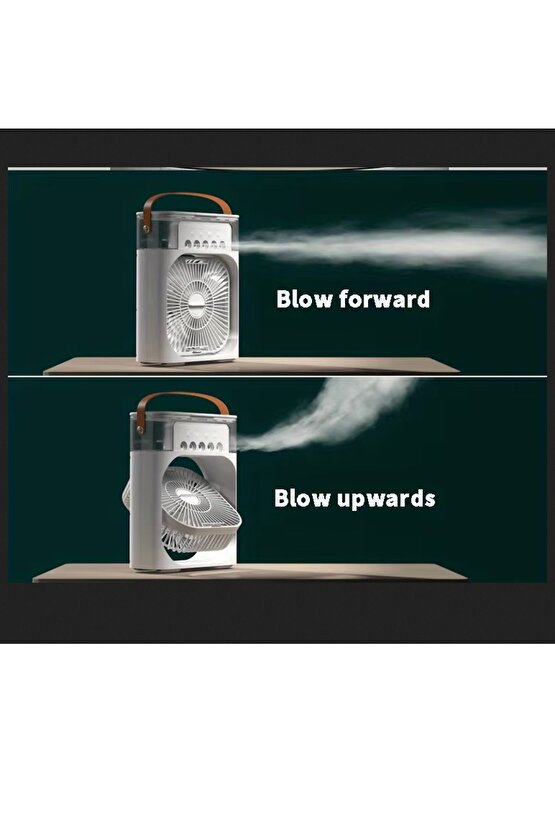 BUZLU FAN TAŞINABİLİR SU BUHARI PÜSKÜRTMELİ KLİMA SERİNLETİCİ VANTİLATÖR ODA HAVA NEMLENDİRİCİ