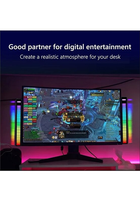 RGB LED IŞIK ARAÇ PC ODA OYUNCU MÜZİK RİTİMLERİ  OYUN SESE DUYARLI RGB LİGHT