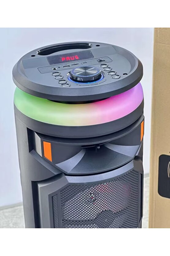 2X8 İNÇ BÜYÜK BOY TEKERLEKLİ BLUETOOTH SPEAKER ŞARJLI KABLOSUZ MİKROFONLU HOPARLÖR