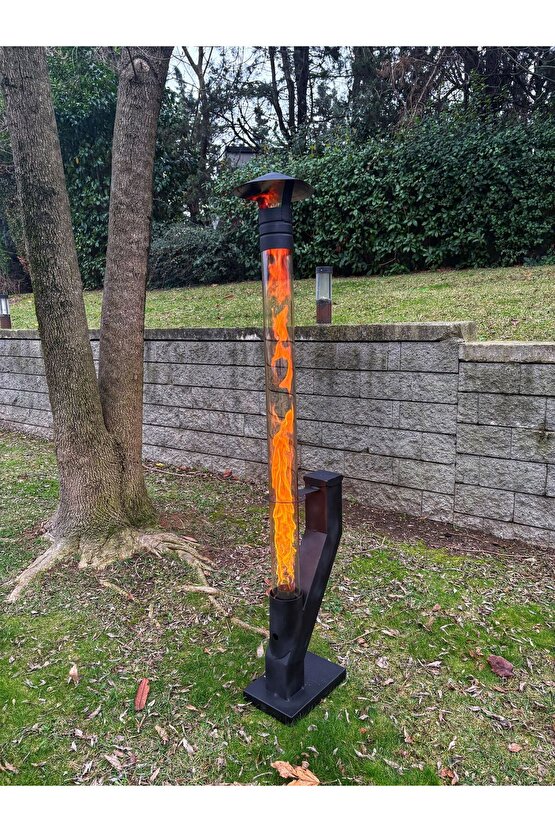 FÜZE TİPİ PELET SOBASI CAM SOBA ROKET SOBA BAHÇE CAM BALKON KIŞ BAHÇESİ CAFE RESTORAN KAMP TİPİ YENİ