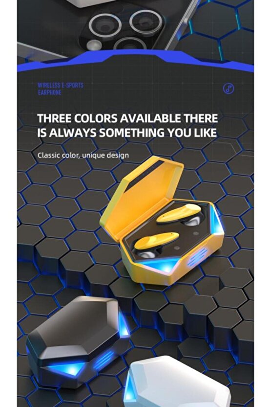 Oyuncu Kulaklığı Kablosuz Kulakiçi Rgb Işıklı Çift Mikrofonlu 3 Modlu Bluetooth 5.2 Tg-g20