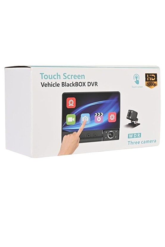 Gece Görüşlü 4 inç 3 Kameralı Araç Kamerası, Döngü Kayıt, Geniş Açı Görünümü, Tüm Arabalar için