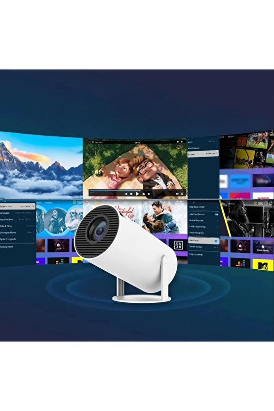 Wifi6 5G projektör Android 11 4K 150 ANSI çift WiFi BT 1280*720p taşınabilir ev sinema projeksiyon