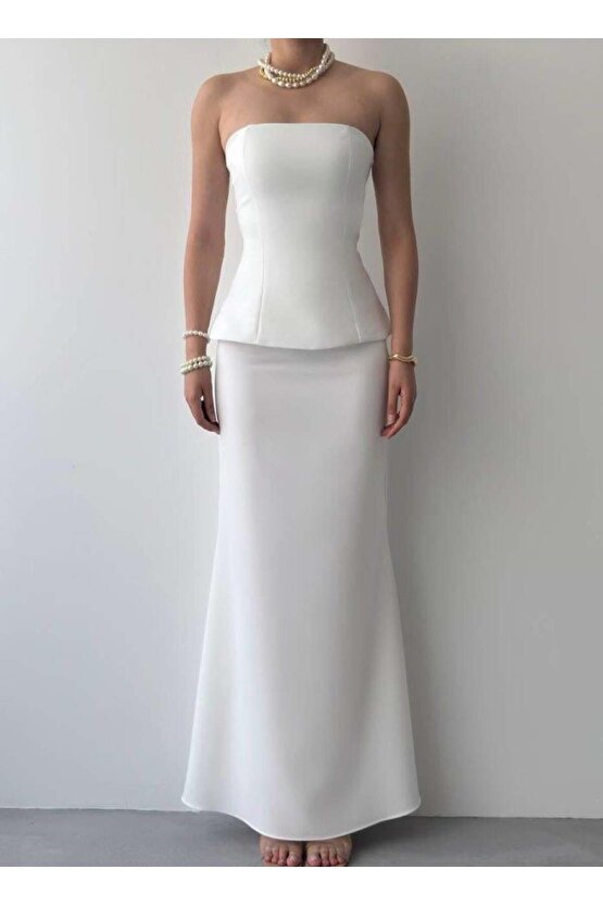 Spas Straplez Elbise