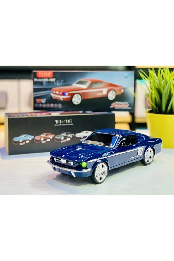 KLASİK MUSTANG MODEL ARABA BLUETOOTH HOPARLÖR MP3 MÜZİKÇALAR LED IŞIKLI ŞARJLI SPEAKER