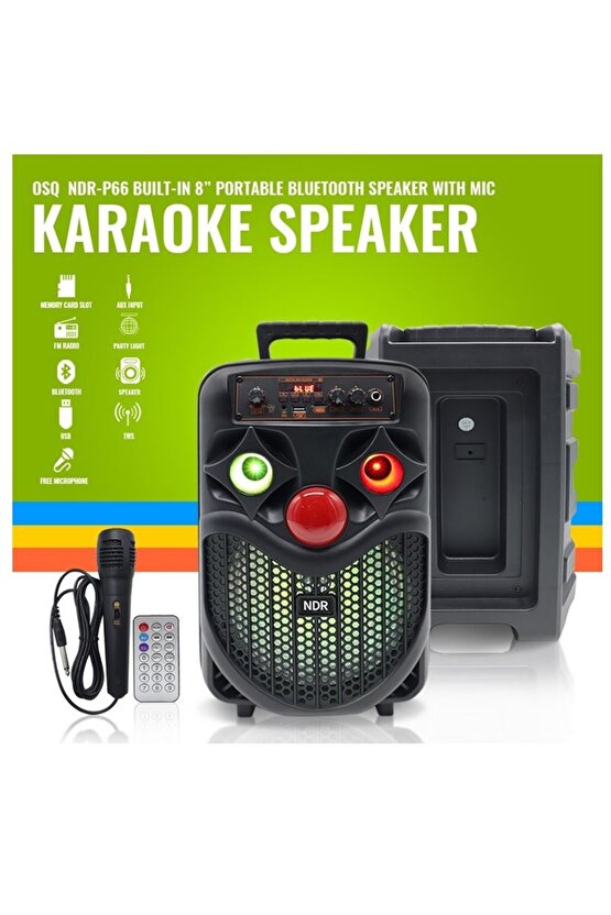 LED IŞIKLI BLUETOOTH HOPARLÖR MİKROFONLU KABLOSUZ ŞARJLI TAŞINABİLİR SPEAKER