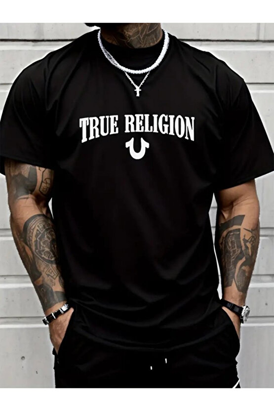 Erkek True Religion Baskılı Süprem T-shirt