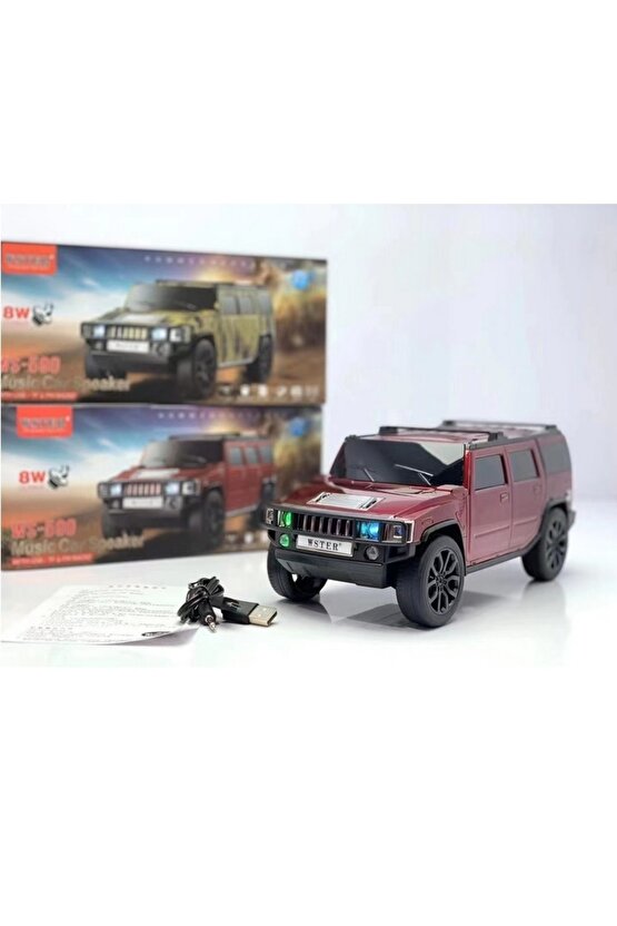 Ws-590 Hummer Oto Tasarımlı Bluetooth Hoparlör Sd Kart Usb Fm Radyolu Kablosuz Speaker