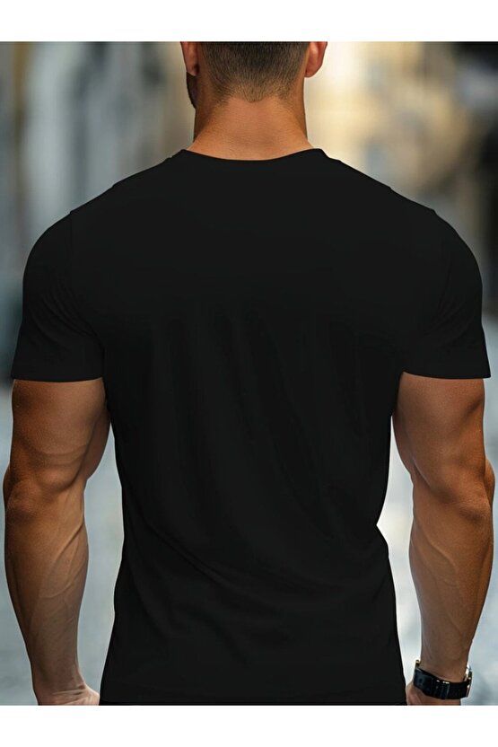 EQURİ Erkek Kısa Kollu V Yakalı Viskon Tişört