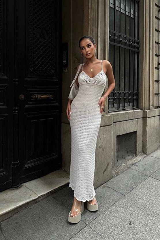 Artesmis Askılı Ajurlu Elbise 2773