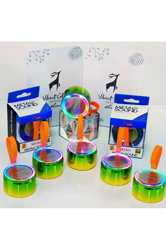 Metal Mini Kablosuz Hoparlör Şarjlı 4w Mini Bluetooth Speaker Tws Özellikli Ses Bombası