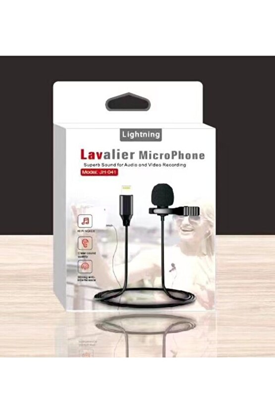 Lightning Yaka Mikrofonu Ios Iphone Uyumlu Youtuber Tiktok Mikrofon