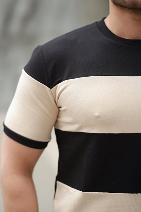 Erkek Parçalı Renk Kısa Kollu Tişört