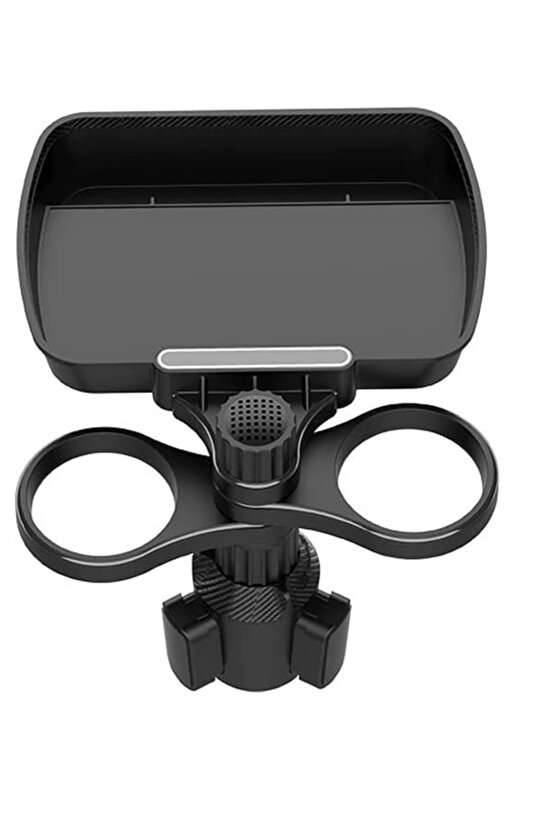 Çok Fonksiyonlu 360 ° Dönen Araba Telefon Tutucu Ve Bardak Tutucu Içecek Küçük Masa Yemek Rafı