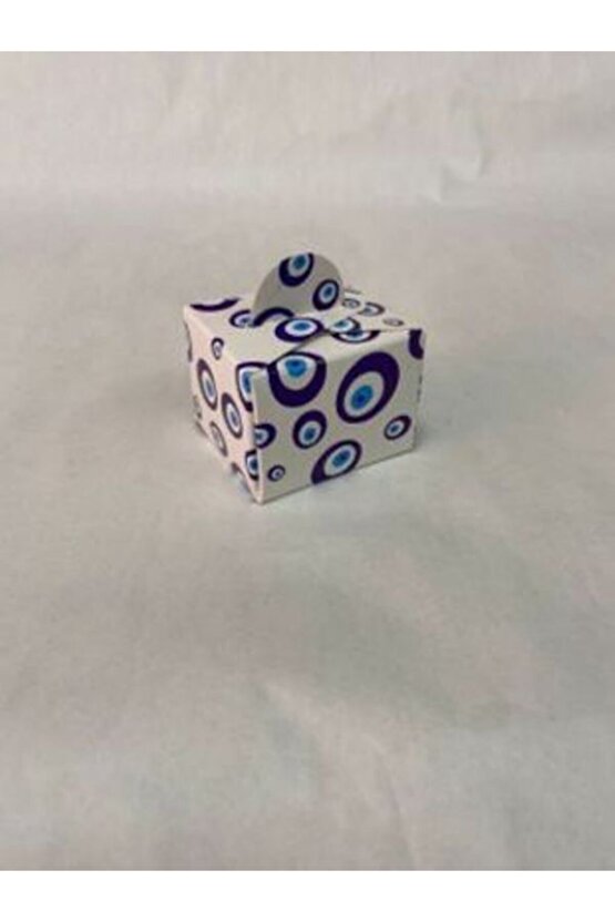 Nazar Boncuklu Karton Lokum Kutusu 50 Adet